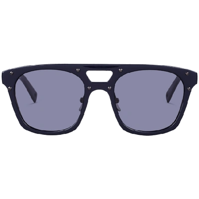 Shop Vilebrequin Unisex Sunglasses Shiny Blue Lenses