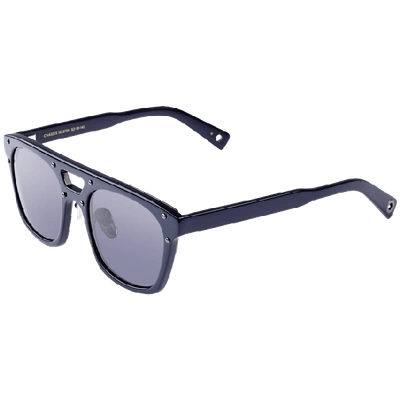Shop Vilebrequin Unisex Sunglasses Shiny Blue Lenses