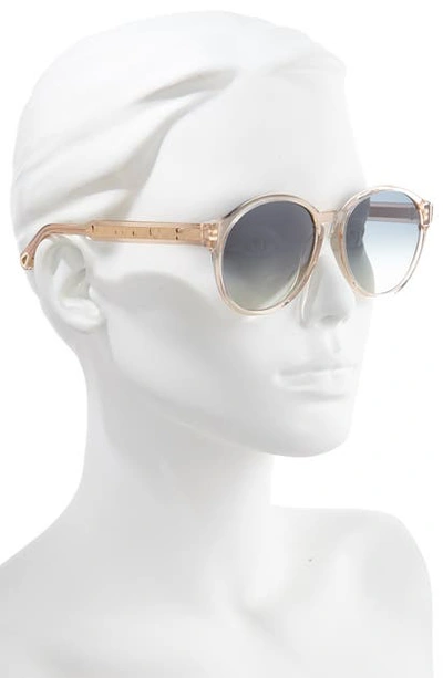 Shop Chloé Willow 57mm Round Sunglasses In Transparent Peach