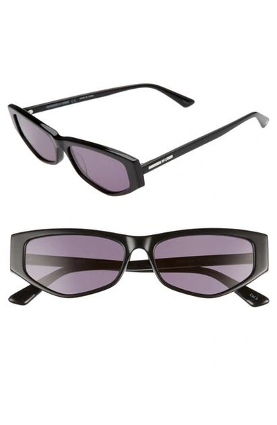 Shop Mcq By Alexander Mcqueen 58mm Narrow Sunglasses In Black/ Smoke