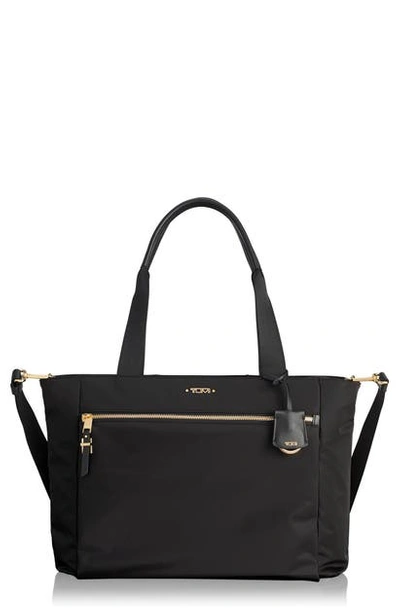 Shop Tumi Voyageur Mauren Nylon Tote In Black/ Silver