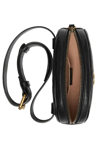 Shop Gucci Gg Matelasse Leather Belt Bag In Nero