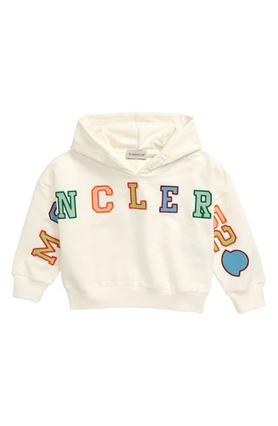 Shop Moncler Embroidered Hoodie In White