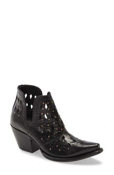 Shop Ariat Dixon Perforated Studded Bootie In Black