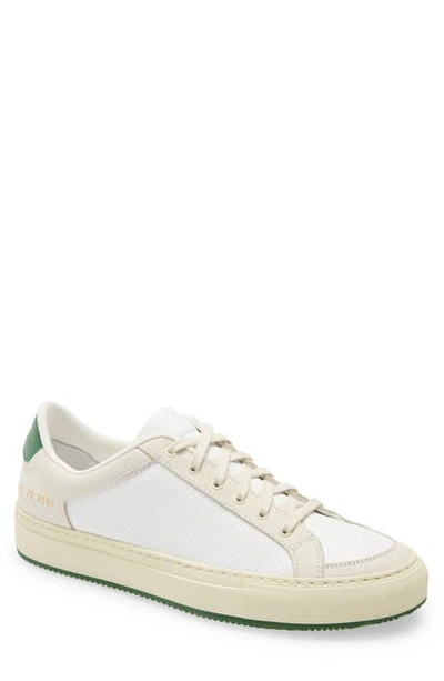 Shop Common Projects Retro Sneaker In White/ Green
