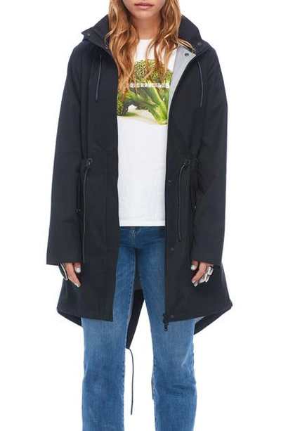 Shop Moose Knuckles Sunfischer Waterproof Hooded Raincoat In Black