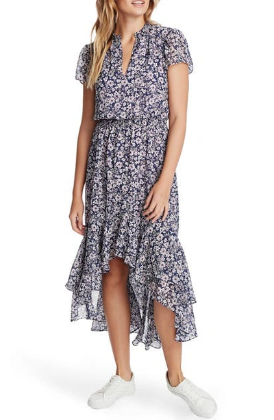 Shop 1.state Wildlfower Bouquet High/low Dress In Moonshade Multi