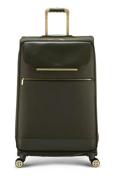 Shop Ted Baker Albany 32-inch Softside Spinner Suitcase In Olive