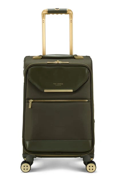 Shop Ted Baker London Albany 22-inch Softside Spinner Suitcase In Olive