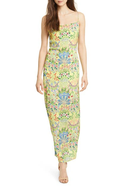 Shop Alice And Olivia Harmony Floral Maxi Slipdress In Wildflower Daffodil