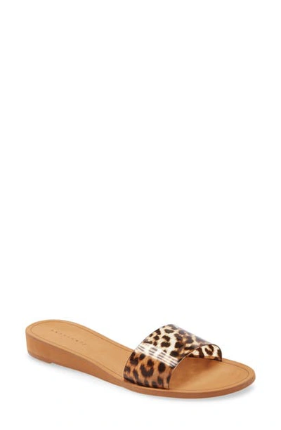 Shop Sanctuary Rejoice Slide Sandal In Brown Leopard Rubber