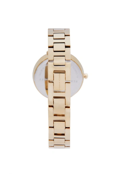 Shop Rebecca Minkoff Nina Gold Tone Bracelet Watch, 33mm