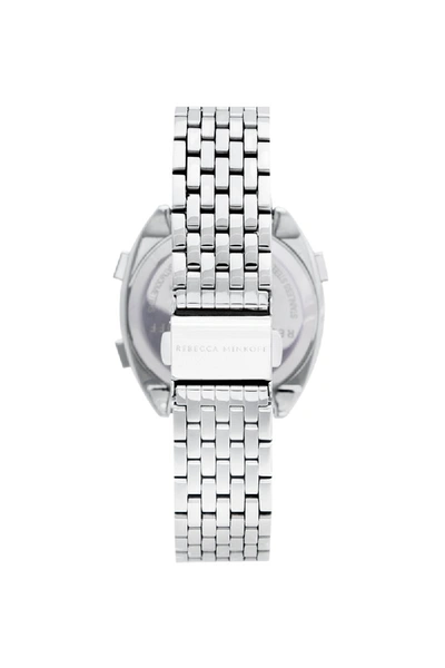 Shop Rebecca Minkoff Digital Silver Tone Bracelet Watch, 34mm