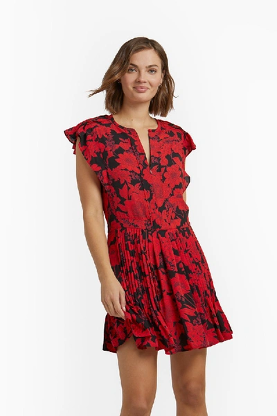 Shop Rebecca Minkoff Cassandra Dress In Red/black