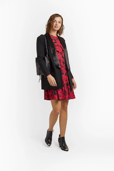 Shop Rebecca Minkoff Margaret Dress In Red/black