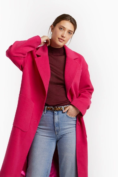 Shop Rebecca Minkoff Lucia Coat In Hot Pink