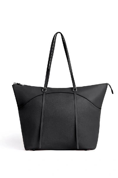 Shop Rebecca Minkoff Signature Top Zip Tote In Black