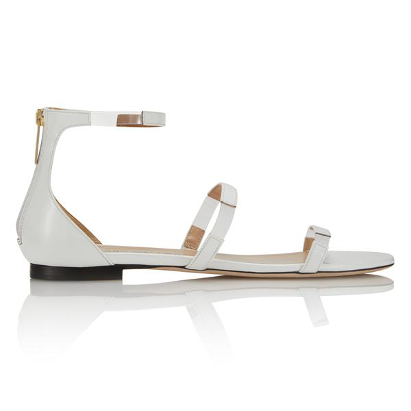 white strappy sandals