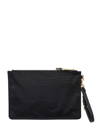 Shop Moschino Logo Clutch Bag In Black