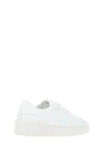 Shop Valentino Garavani Rockstud Sneakers In White