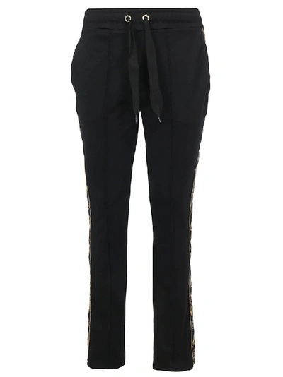 Shop Moose Knuckles Contrasting Trim Track Pants In Black