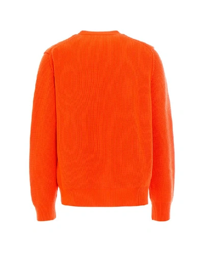 Shop Bottega Veneta Reconstructed Sweater In Orange