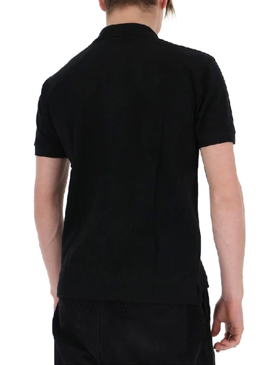 Shop Comme Des Garçons Play Heart Motif Polo Shirt In Black