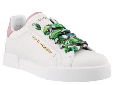 Shop Dolce & Gabbana Portofino Sneakers In White