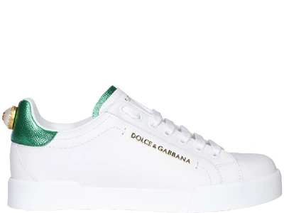 Shop Dolce & Gabbana Portofino Sneakers In White