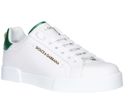 Shop Dolce & Gabbana Portofino Sneakers In White