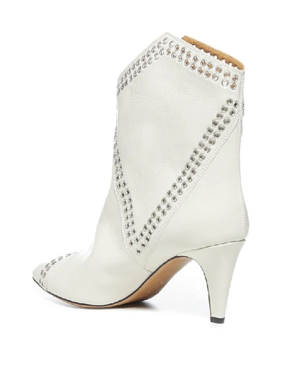 Shop Isabel Marant Demka Boots In White