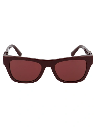 Shop Valentino Eyewear Square Frame Sunglasses In Red