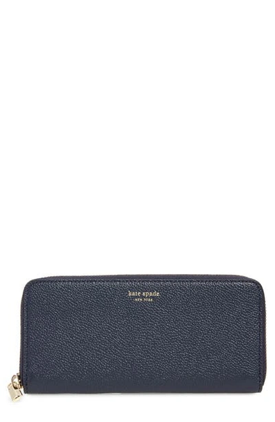 Shop Kate Spade Margaux Leather Continental Wallet In Blazer Blue