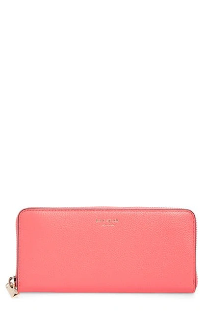 Shop Kate Spade Margaux Leather Continental Wallet In Lychee