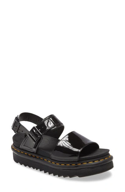 Shop Dr. Martens' Voss Slingback Platform Sandal In Black Patent