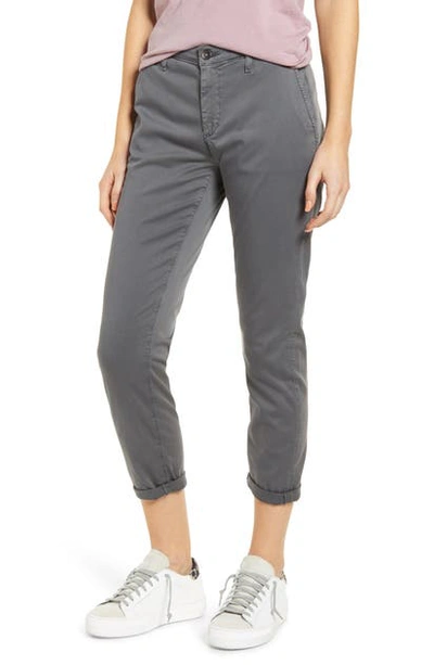 Shop Ag Caden Crop Twill Trousers In Sulfur Folkestone Grey