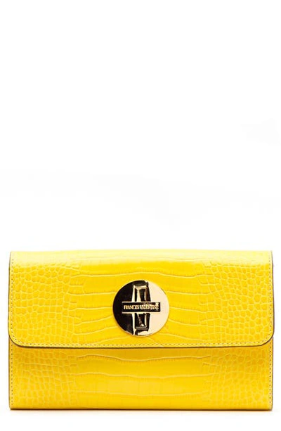 Shop Frances Valentine Kelly Leather Crossbody Bag In Yellow