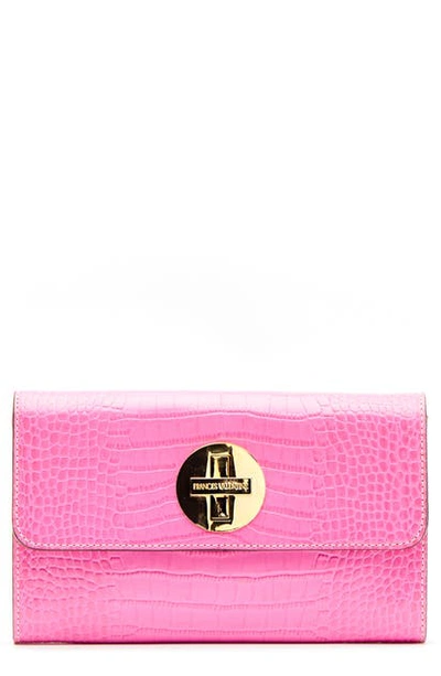 Shop Frances Valentine Kelly Leather Crossbody Bag In Pink
