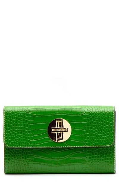Shop Frances Valentine Kelly Leather Crossbody Bag In Green