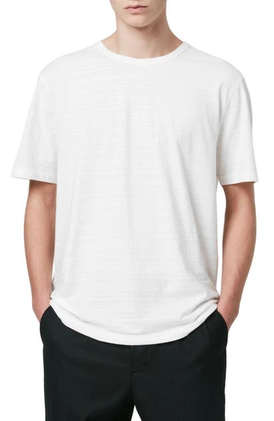 Shop Allsaints Aldwin Cotton Crewneck T-shirt In Chalk White