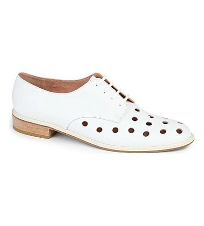 Shop Robert Clergerie Jasper Leather Brogues In White