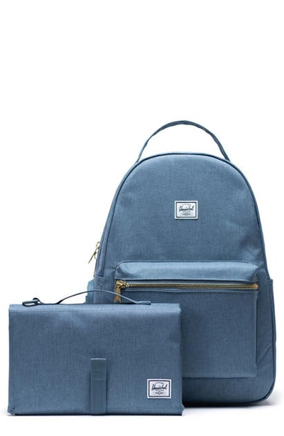 Shop Herschel Supply Co Nova Sprout Diaper Backpack In Blue Mirage