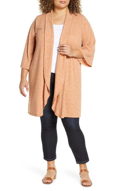 Shop Bobeau Ellen Drape Front Cardigan In Hazel