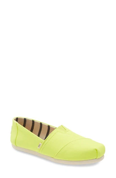Shop Toms Classic Canvas Slip-on In Yellow Canvas