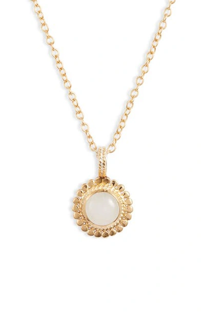 Shop Anna Beck Scalloped Moonstone Pendant Necklace (nordstrom Exclusive) In Gold/ Moonstone