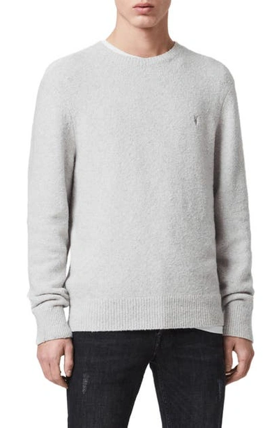 Shop Allsaints Crewneck Sweater In Light Grey Marl