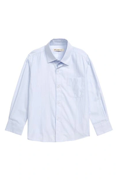 Shop Appaman Button-up Dress Shirt In Pale Blue Check