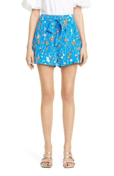 Shop Equipment Taimee Silk Shorts In Sky Diver Mlt