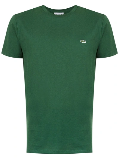 Shop Lacoste Embroidered Logo T-shirt In Green