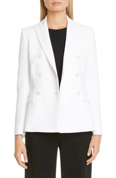 Shop Altuzarra Indiana Double Breasted Blazer In 000100 Optic White